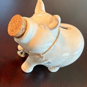 NWT Piggy Bank with Cork Nose